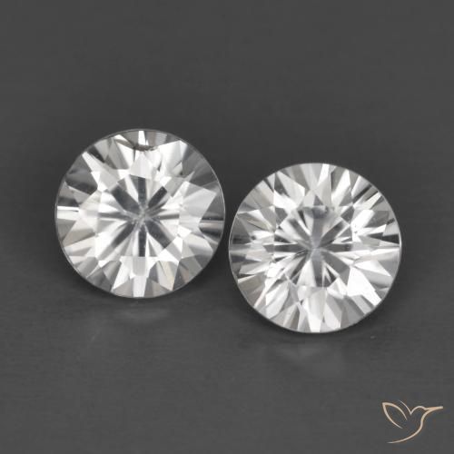 1.36ctw Natural White Zircon, Round, VS