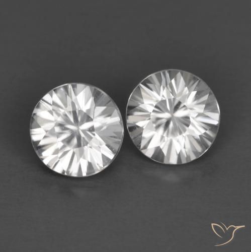 1.46 ct White Zircon, 5 mm Diamond Cut From Myanmar, Photo A