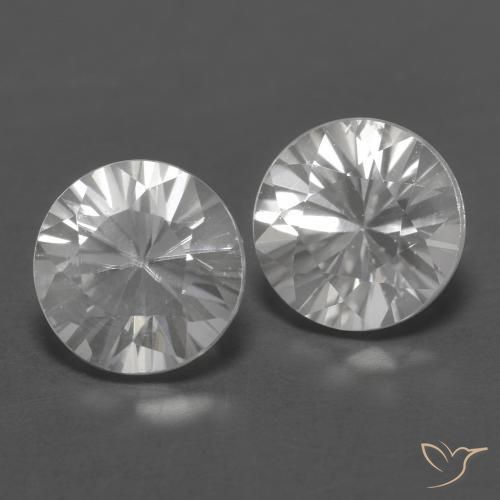 2.52 ct White Zircon, 6.1 mm Diamond Cut From Myanmar, Photo A