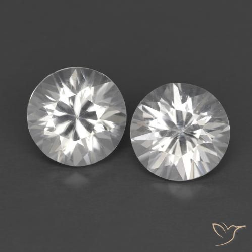 2.46 ct White Zircon, 6 mm Diamond Cut From Myanmar, Photo A