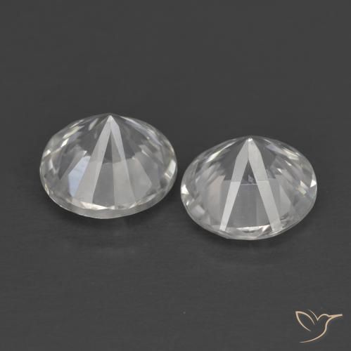 Zircon Gemstones in 6 mm (calibrated) Size for Sale, Zircon Stones in White Color