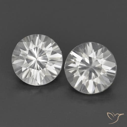 1.41 ct White Zircon, 5 mm Diamond Cut From Myanmar, Photo A