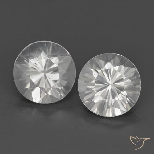 1.50 ctw White Zircon Stones, Natural Zircon in Diamond-Cut Shape for Sale