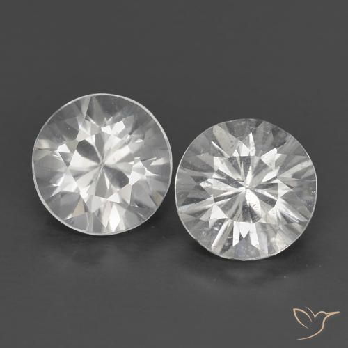 1.4 ct White Zircon, 5 mm Diamond Cut From Myanmar, Photo A