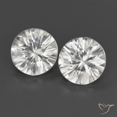 1.31ctw Natural White Zircon, Round, VS
