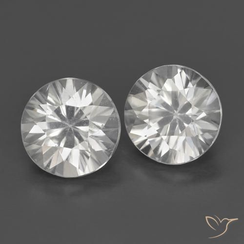 1.47 ct White Zircon, 5 mm Diamond Cut From Myanmar, Photo A
