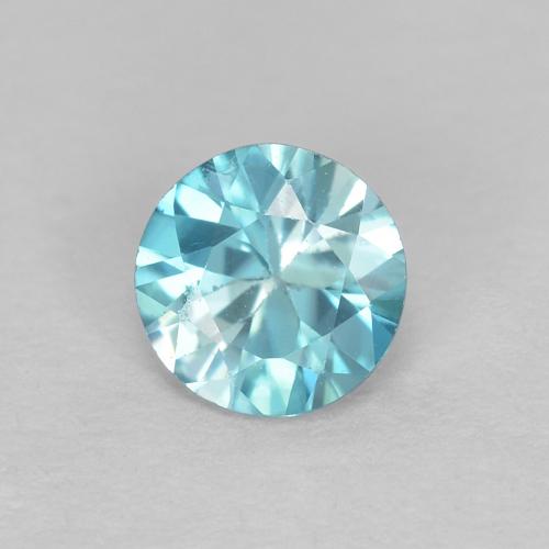 Bleu clair Zircon gemme - 0.5ct Diamant de coupe (ID: 612243)