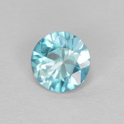 0.49 ct Blue Zircon Stone, Natural Zircon in Diamond-Cut Shape for Sale