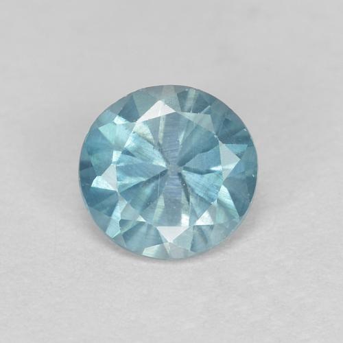 Aqua Blue Zircon Gem - 0.6ct Diamond-Cut (ID: 612656)