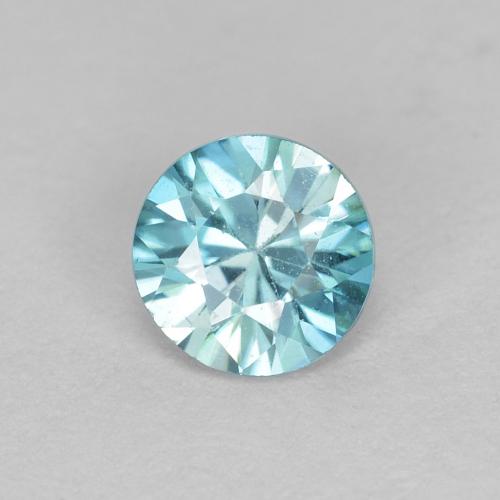 Светло-синий Циркон Камень - 0.5ct Бриллиантовая Огранка (ID: 612657)