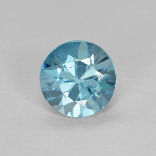 0,49ct Taglio brillante blu Zircone dalla Cambogia, Dimension 4,3mm, Natural Riscaldato Gemstone, VS Clarity, 1 piece Zircone in Azzurro Color, Mohs Hardness of 6,5 - 7,5 adatto per gioielli da indossare ogni giorno, Simboleggia l'onore e la saggezza, Photo A