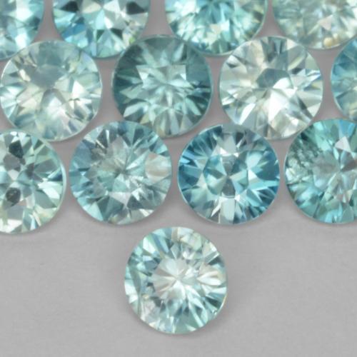0.49 ctw Blue Zircon Stones, Natural Zircon in Diamond-Cut Shape for Sale