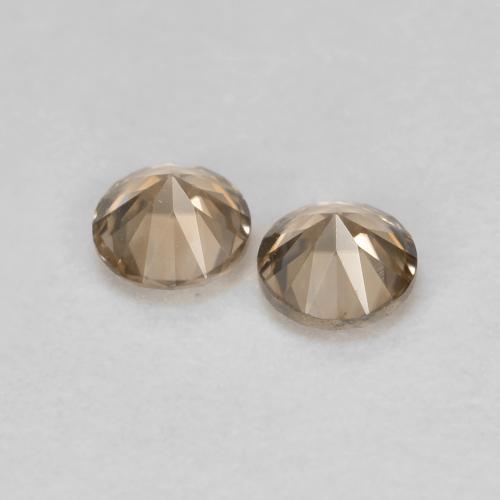 Zircon Gemstones in 3 mm (calibrated) Size for Sale, Zircon Stones in Light Neutral Orange Color