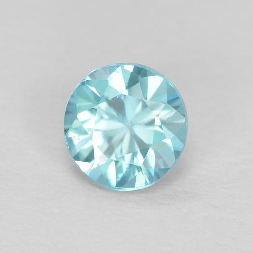 0.37 ct Blue Zircon Stone, Natural Zircon in Diamond-Cut Shape for Sale