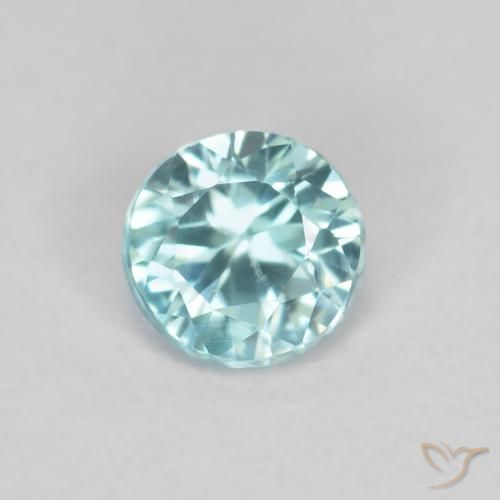 Circón Azul Corte Diamante de 4,4mm de Camboya, peso de 0.51ct, piedra preciosa No tratado de forma natural en claridad VS, Circón de 1 pieza: el color es Azul claro, dureza Mohs de 6.5 - 7.5 Adecuado para joyas de uso diario, Exhibe fuego excepcional, Photo A
