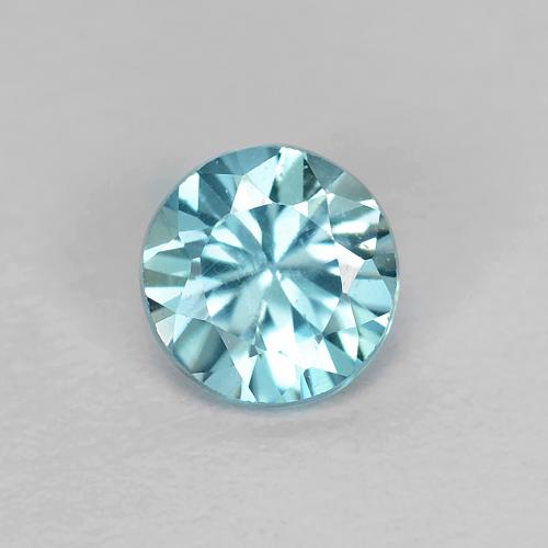 Medium Blue Zirkon Edelstein - 0.5ct Diamanten-Schliff (ID: 626780)