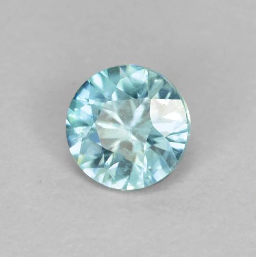 0.52 ct Blue Zircon Stone, Natural Zircon in Diamond-Cut Shape for Sale