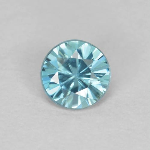 Azul medio Circón Gema - 0.4ct Corte Diamante (ID: 627238)