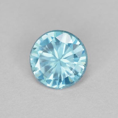 0.53 ct Blue Zircon Stone, Natural Zircon in Diamond-Cut Shape for Sale