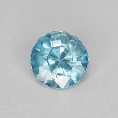Zircone blu taglio rotondo da 0,45 ct dalla Cambogia, dimensione 4,6mm, pietra preziosa naturale non trattati , purezza VS, Zircone Taglio brillante da 1 pz, durezza Mohs di 6,5 - 7,5 adatto per gioielli da indossare ogni giorno, Pietra portafortuna di dicembre, Photo A