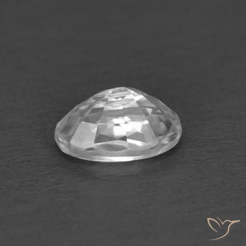 Zircon Gemstone in 5.1 x 3.2 mm Size for Sale, Zircon Stone in White Color