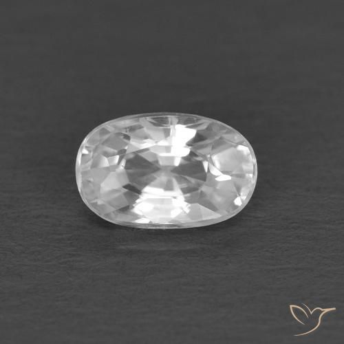 0.45ct Natural White Zircon, Oval, VVS