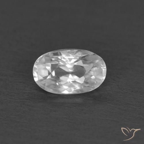 0.43ct Natural White Zircon, Oval, VVS