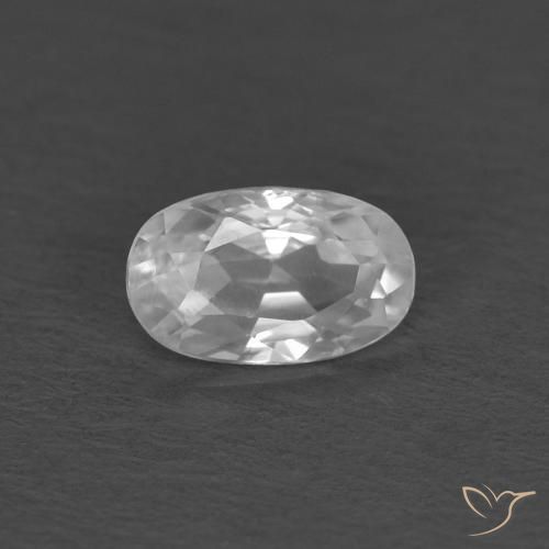 0.40ct Natural White Zircon, Oval, VVS
