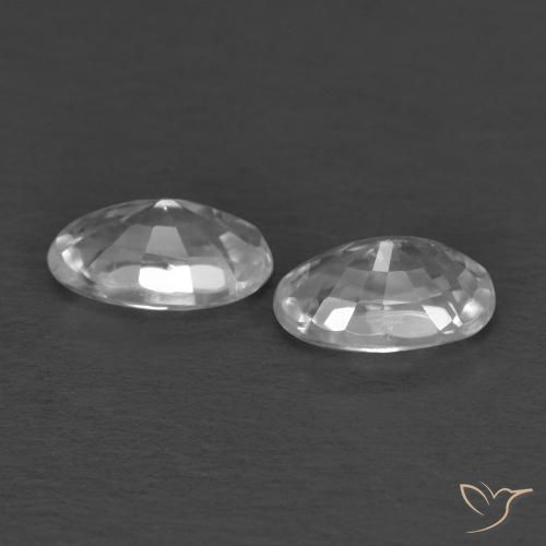 Zircon Gemstones in 5 x 3 mm (calibrated) Size for Sale, Zircon Stones in White Color