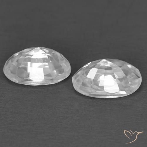 Zircon Gemstones in 5.1 x 3.1 mm Size for Sale, Zircon Stones in White Color