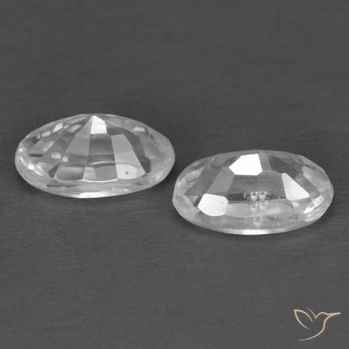 Zircon Gemstones in 5 x 3 mm (calibrated) Size for Sale, Zircon Stones in White Color