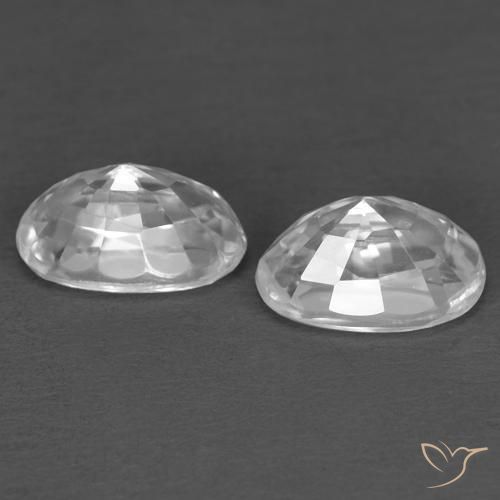 Zircon Gemstones in 5 x 3 mm (calibrated) Size for Sale, Zircon Stones in White Color