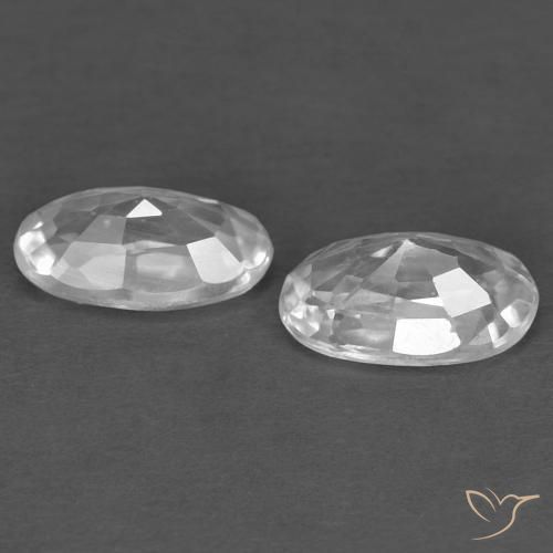 Zircon Gemstones in 5 x 3 mm (calibrated) Size for Sale, Zircon Stones in White Color