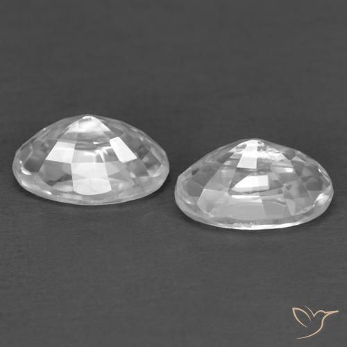 Zircon Gemstones in 5 x 3 mm (calibrated) Size for Sale, Zircon Stones in White Color