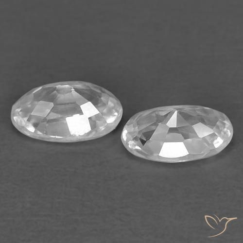Zircon Gemstones in 5.1 x 3.1 mm Size for Sale, Zircon Stones in White Color