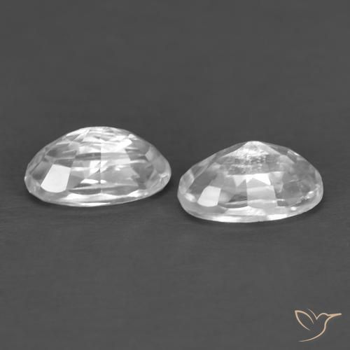 Zircon Gemstones in 5.1 x 3.2 mm Size for Sale, Zircon Stones in White Color