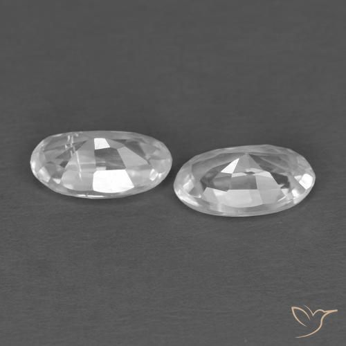 Zircon Gemstones in 5 x 3 mm (calibrated) Size for Sale, Zircon Stones in White Color