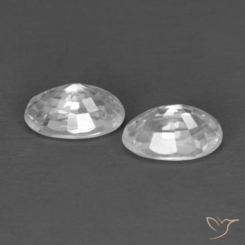 Zircon Gemstones in 5 x 3 mm (calibrated) Size for Sale, Zircon Stones in White Color