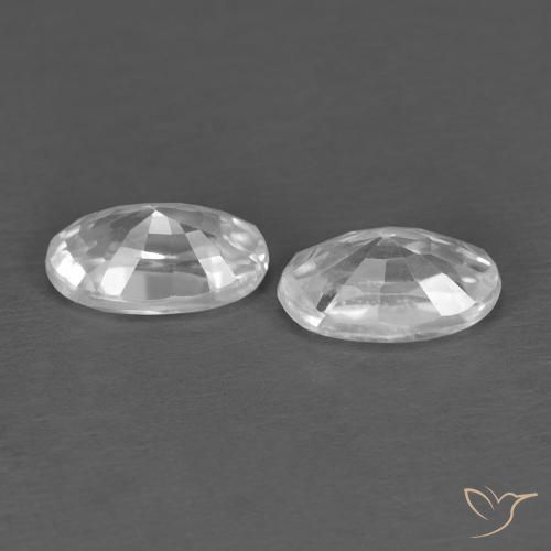 Zircon Gemstones in 5 x 3 mm (calibrated) Size for Sale, Zircon Stones in White Color