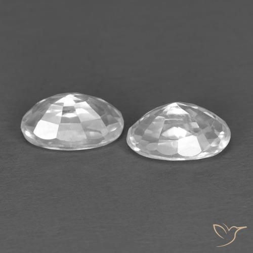 Zircon Gemstones in 5 x 3 mm (calibrated) Size for Sale, Zircon Stones in White Color