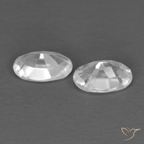 Zircon Gemstones in 5.1 x 3.1 mm Size for Sale, Zircon Stones in White Color