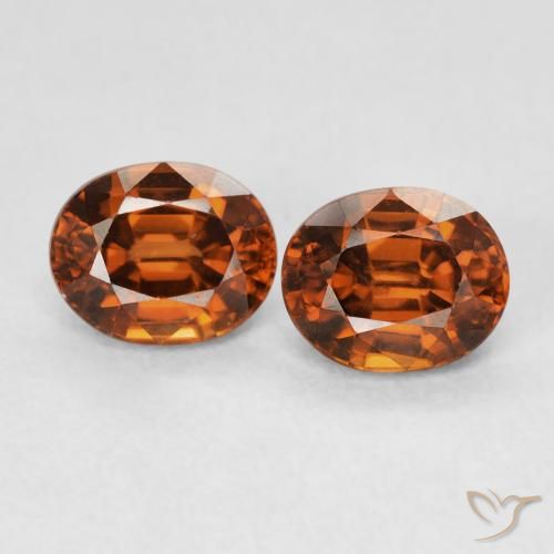 2.13ctw Natural Reddish Orange Zircon, Oval, VVS