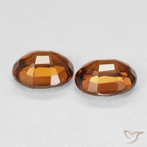 Zircon Gemstones in 5.9 x 4.9 mm Size for Sale, Zircon Stones in Reddish Orange Color