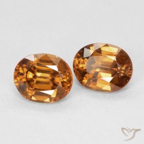 2.03ctw Natural Medium Dark-Orange Zircon, Oval, VVS