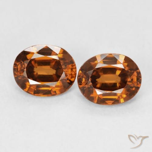 2.14ctw Natural Medium Dark-Orange Zircon, Oval, VVS