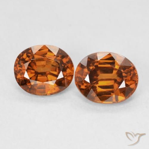 1.96ctw Natural Deep Orange Zircon, Oval, VVS