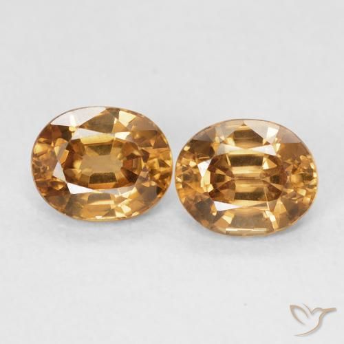 1.99ctw Natural Deep Orange Zircon, Oval, VVS