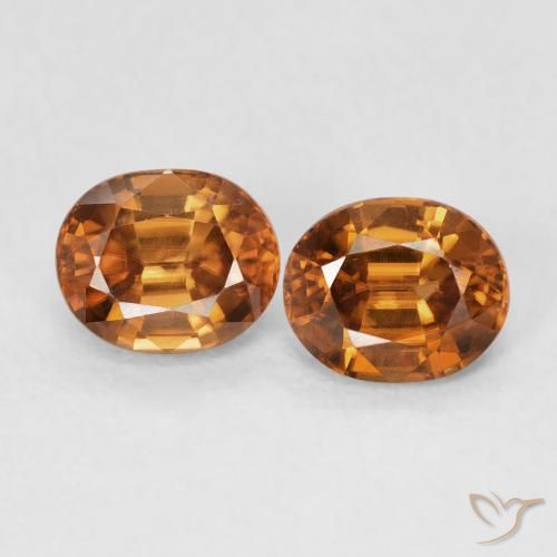 1.93ctw Natural Deep Orange Zircon, Oval, VVS
