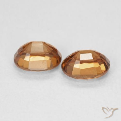 Zircon Gemstones in 5.8 x 4.8 mm Size for Sale, Zircon Stones in Deep Orange Color