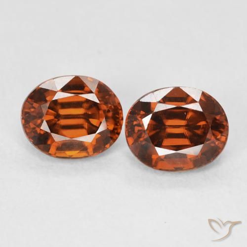 2.16ctw Natural Deep Orange Zircon, Oval, VVS